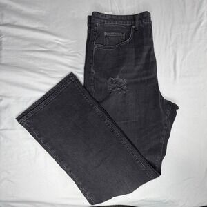 BDG Urban Outfitters Black Distressed Wide Leg Jeans Womens Size 34